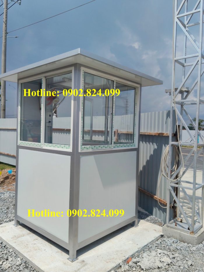 Nhà bảo vệ nhôm kính màu trắng sang trọng