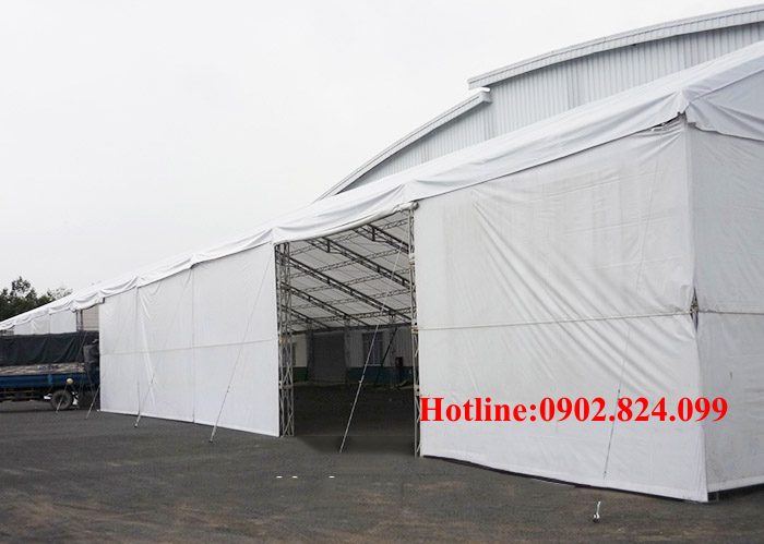 nhà bạt làm kho tạm