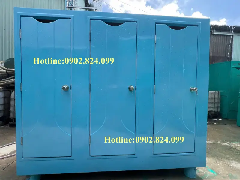 nhà vệ sinh 3 buồng cho công trường