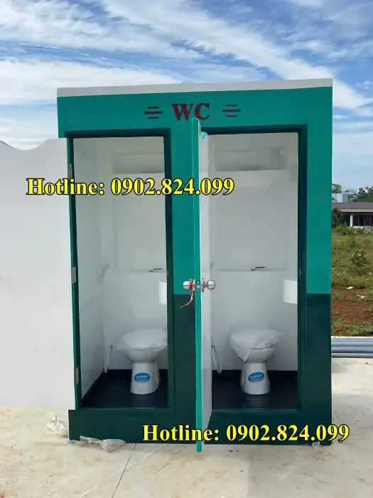 Nhà vệ sinh công trường - hình ảnh thực tế lắp đặt cho khách hàng tại Đaklak