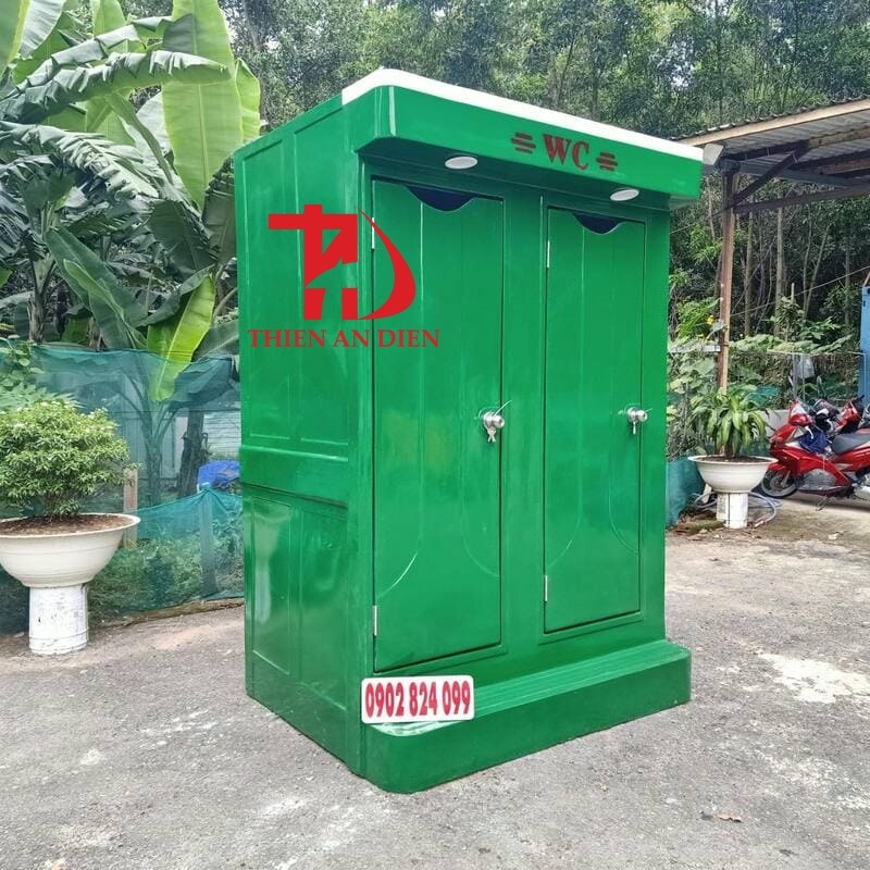 nhà vệ sinh di động buồng đôi