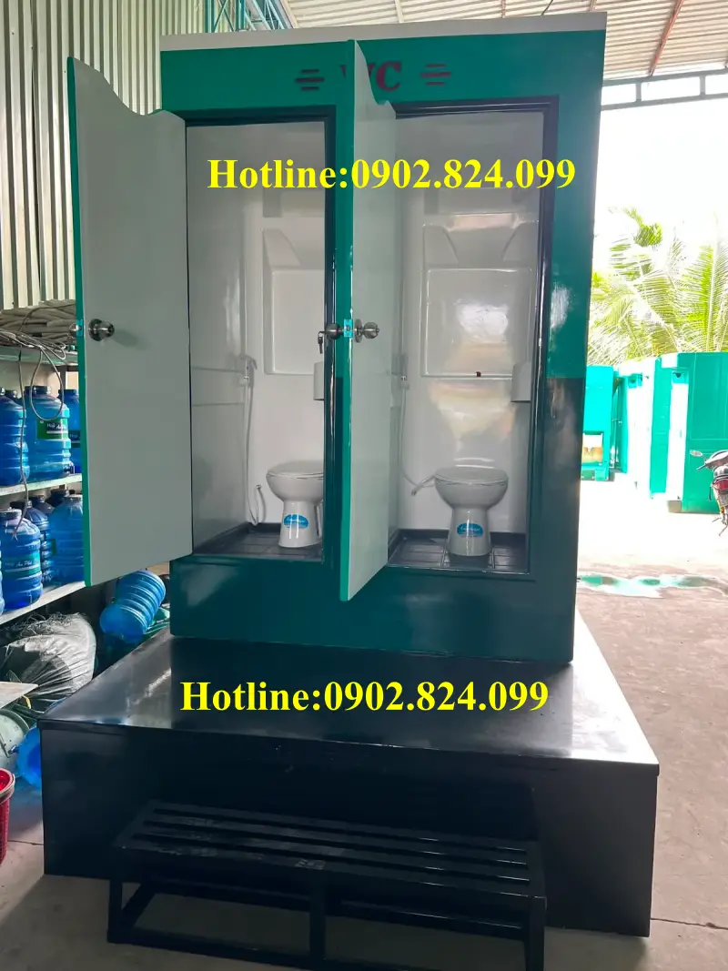 Nhà vệ sinh di động kèm bể phốt tự phân hủy