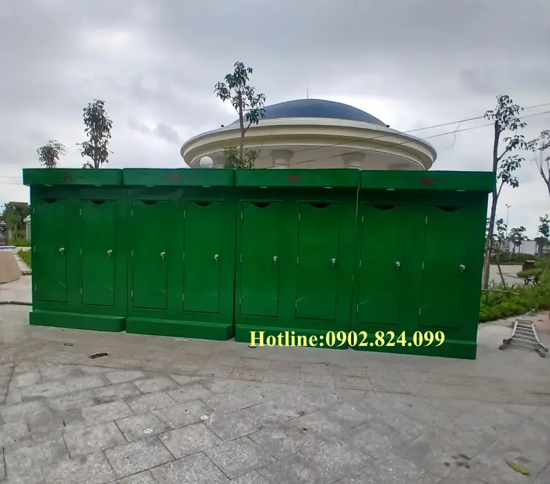 Nhà vệ sinh kèm bể phốt composite lắp tại mỹ tho