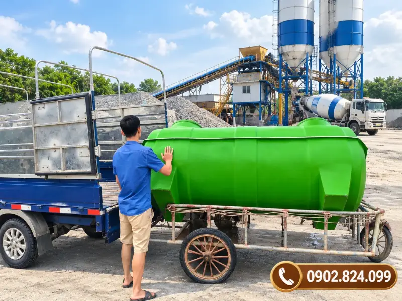 Thi công bể phốt composite chịu lực cho trạm trộn bê tông