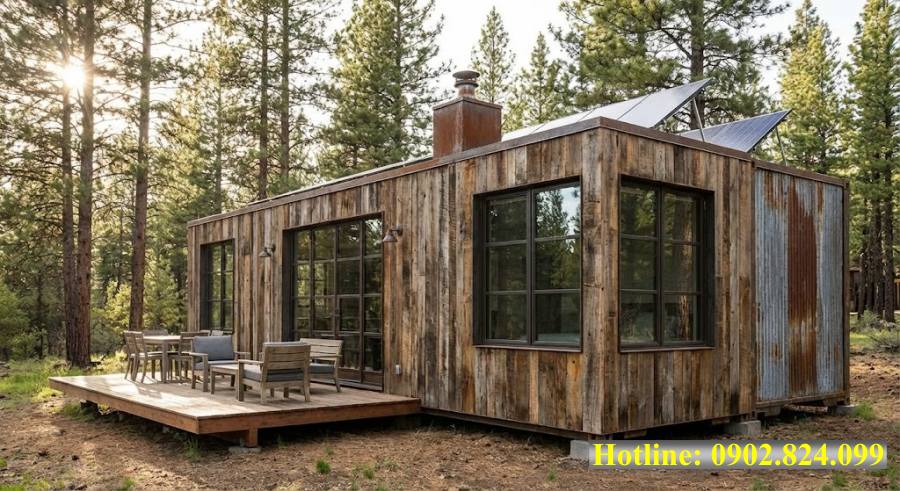 Container Thiết kế ốp gỗ