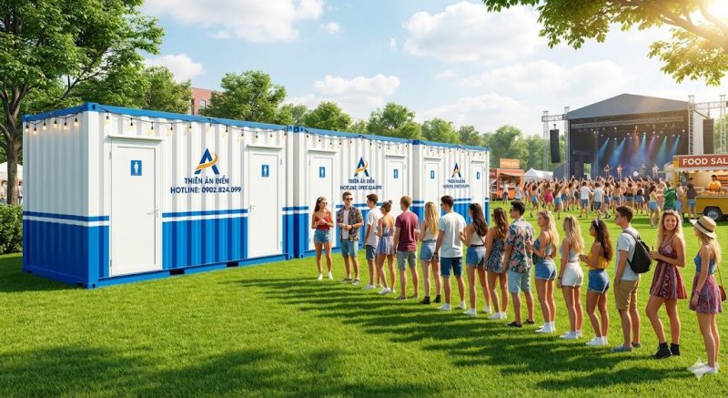 thuê container vệ sinh 40 feet cho sự kiện