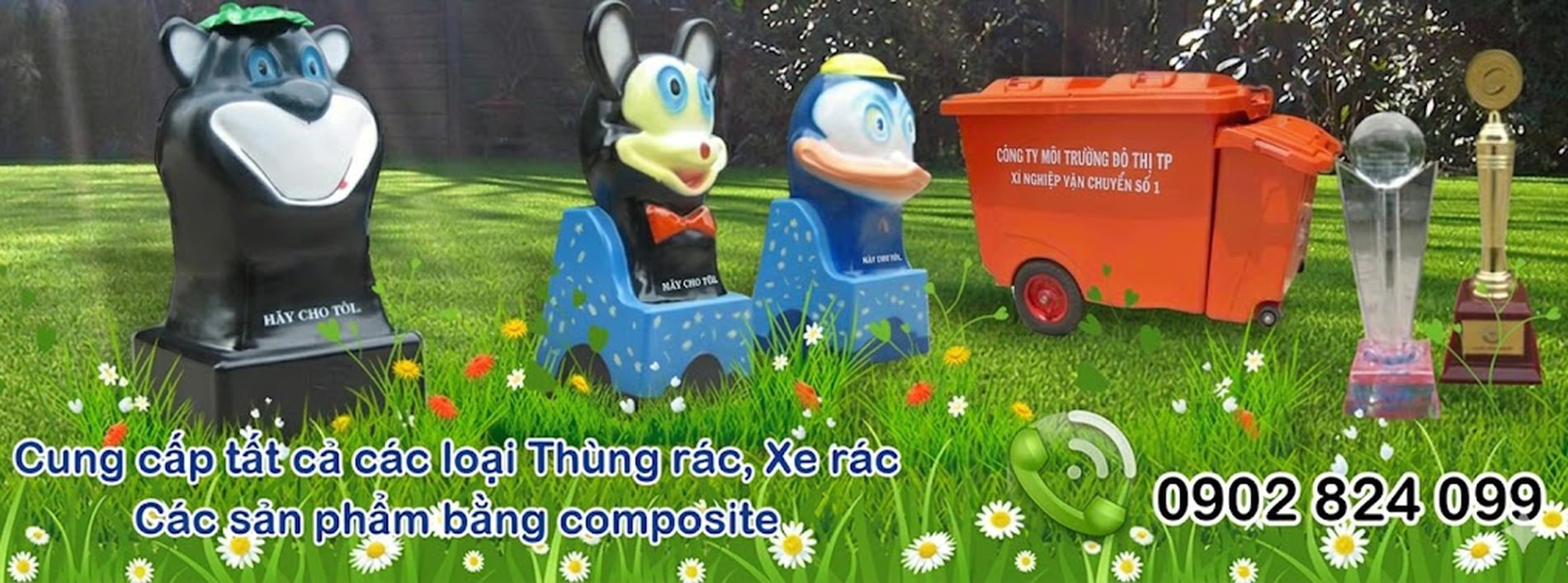 Thùng rác composite 