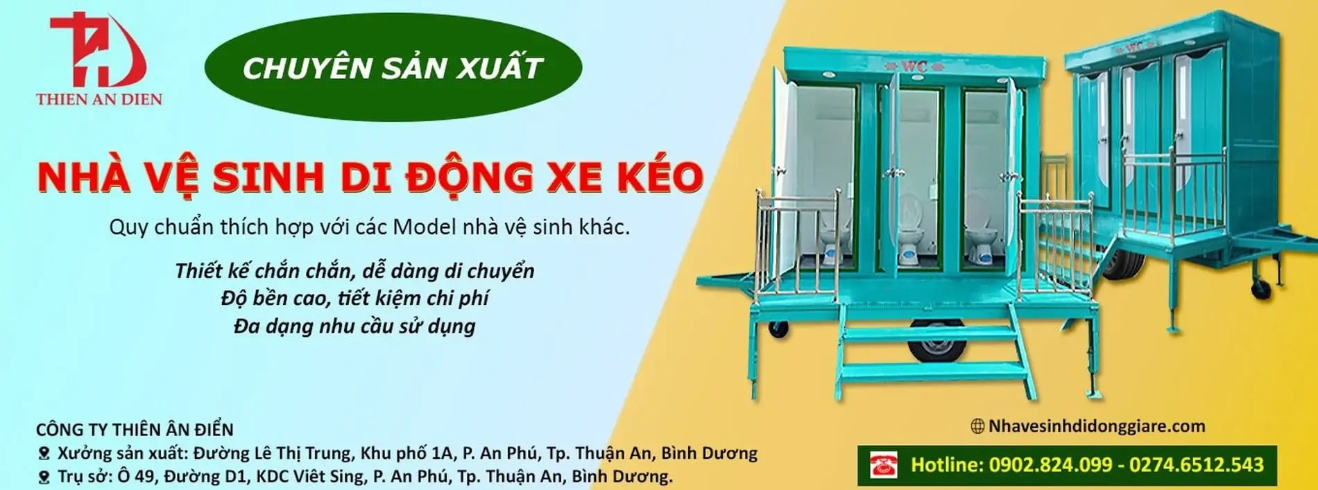 BÁN NHÀ VỆ SINH CÔNG CỘNG KẾT HỢP XE KÉO