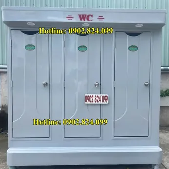 Nhà Vệ Sinh Di Động 3 Buồng VS.3C1 - Bồn Chứa Siêu Khủng 1200L