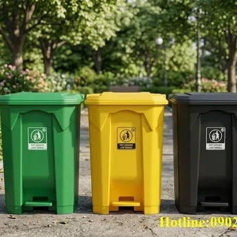 THÙNG RÁC 60 LÍT ĐẠP CHÂN NHỰA CHÍNH HÃNG – GIÁ RẺ TẬN XƯỞNG – 🏆 TOP 1 GIÁ TỐT