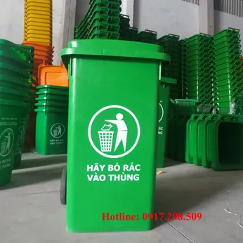 THÙNG RÁC 100 LÍT NHỰA HDPE (XANH LÁ)