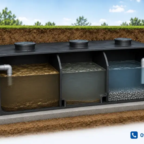 Bể Tự Hoại SEPTIC Composite 7m3 (7000L) — Thông Số Kỹ Thuật, Cách Chọn Đúng Cho Nhà Nghỉ, Khách Sạn Mini, Khu Trọ ≤28 Người