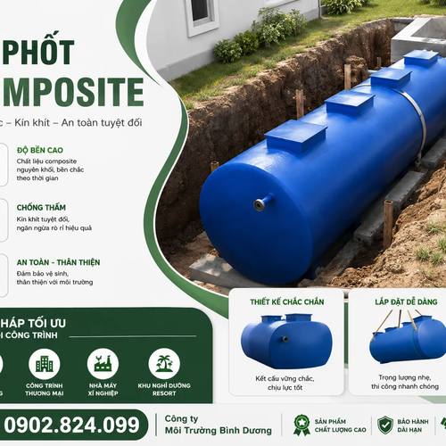 Bể Phốt Di Động Composite – Giải Pháp Xử Lý Nước Thải Không Đào Đất, Lắp Tức Thì