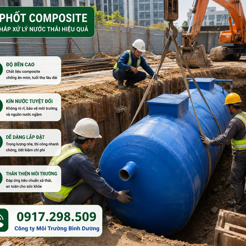 Bể Tự Hoại SEPTIC Composite 6m3 (6000L) Cho Chung Cư Mini, Nhà Trọ Và Hộ Gia Đình Đông Người