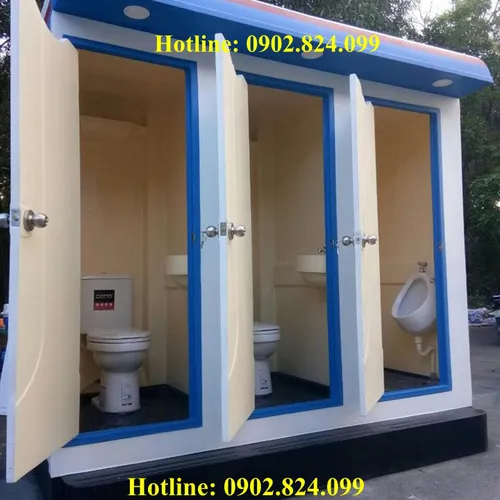 Nhà Vệ Sinh Composite 3 Buồng VS.3C1: Bồn Thải Lớn 1200L (Chuyên Dụng Sự Kiện & KCN)