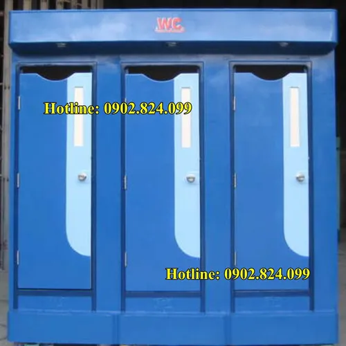 NHÀ VỆ SINH DI ĐỘNG 3 BUỒNG - Kích thước 260 x 270 x 135 cm 