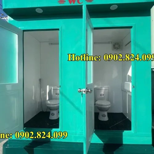 NHÀ VỆ SINH DI ĐỘNG - kích thước :  2.7 x2.5 x1.7m