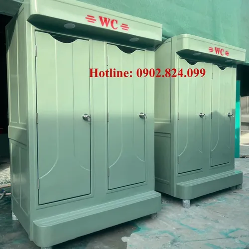 NHÀ VỆ SINH DI ĐỘNG 2 BUỒNG - kích thước : 260 x 180 x 135 cm