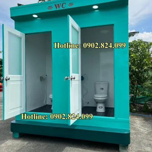 NHÀ VỆ SINH DI ĐỘNG KẾT HỢP NHÀ TẮM - Bảo hành 24 tháng, tuổi thọ 15 - 20 năm 