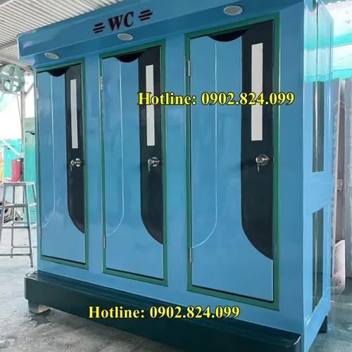 Nhà Vệ Sinh Composite 3 Buồng VS.3C1: Bồn Thải Lớn 1200L (Chuyên Dụng Sự Kiện & KCN)