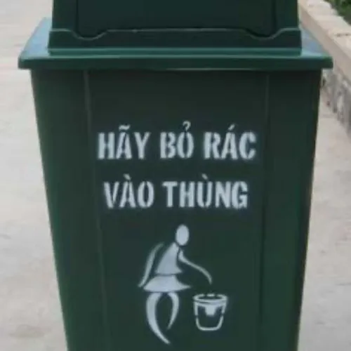 Thùng Rác Công Viên Composite 70L Chân Đứng Cao Cấp | Bền Đẹp, Giá Rẻ