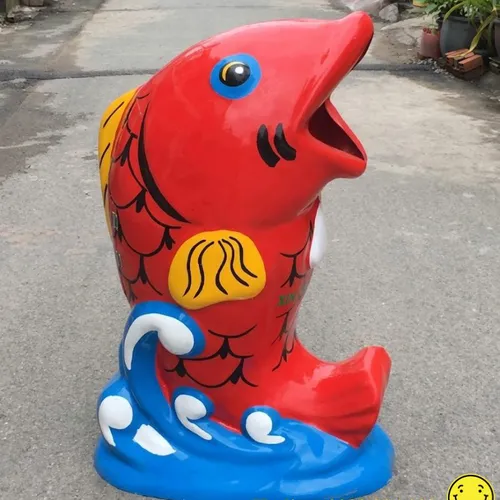 Thùng Rác Hình Con Vật (Con Thú) Composite – Giải Pháp Trang Trí & Thu Gom Rác Thông Minh