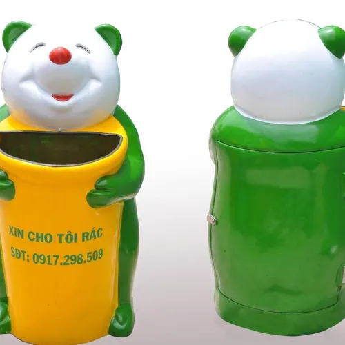 THÙNG RÁC HÌNH GẤU TRÚC COMPOSITE – GIẢI PHÁP THU GOM RÁC VÀ TRANG TRÍ NGOÀI TRỜI  #TOP 1 GIÁ TỐT