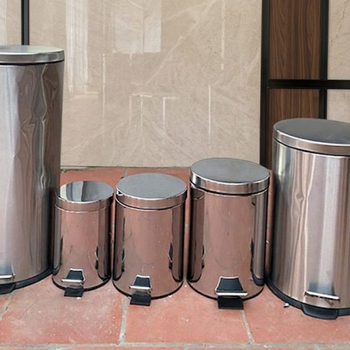 THÙNG RÁC INOX ĐẠP CHÂN 5 LÍT – NHỎ GỌN, SANG TRỌNG CHO MỌI KHÔNG GIAN