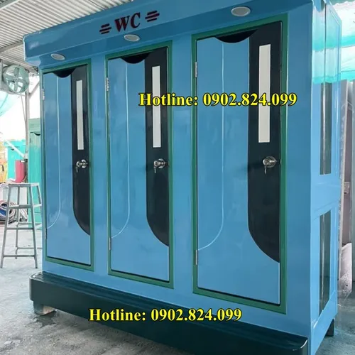 NHÀ VỆ SINH DI ĐỘNG BA BUỒNG - bồn tiểu nam