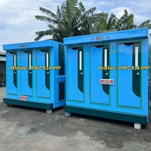 NHÀ VỆ SINH DI ĐỘNG 3 BUỒNG - Kích thước 260 x 270 x 135 cm 