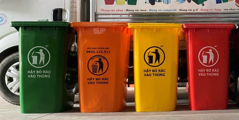 Thùng Rác 120 Lít Nhựa HDPE
