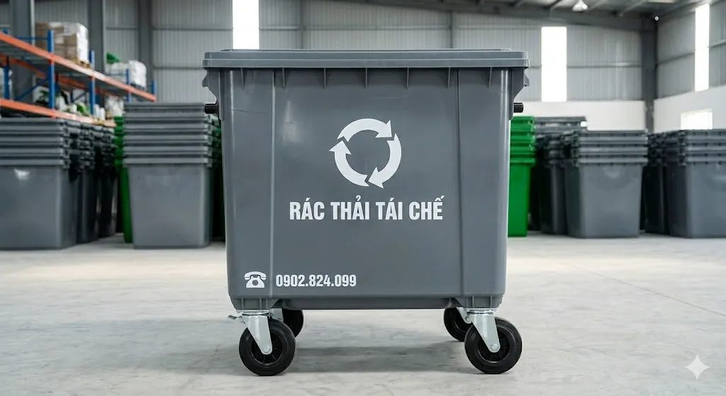 thung rac 660 lit