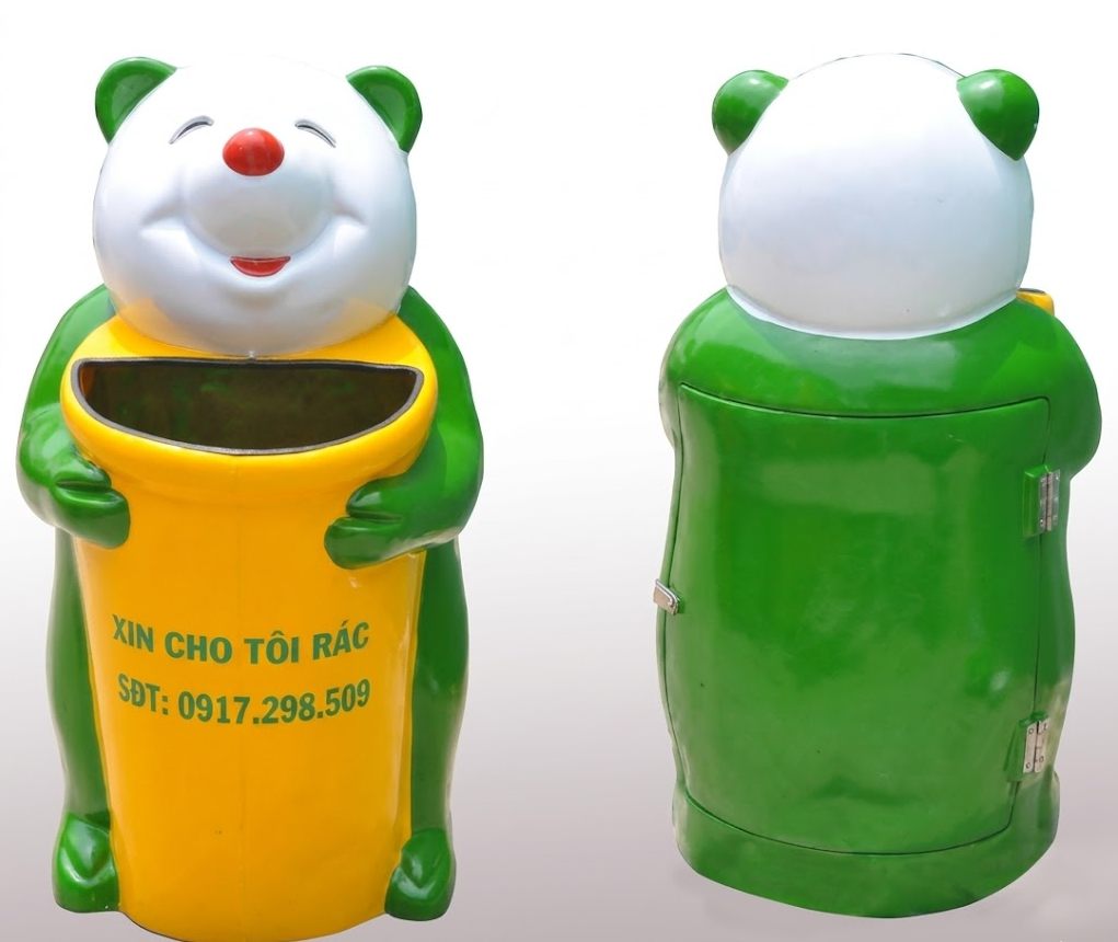 Thùng Rác Hình Gấu Trúc