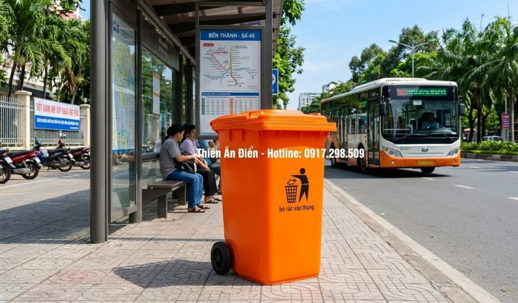 thùng rác ngoài trời cao cấp