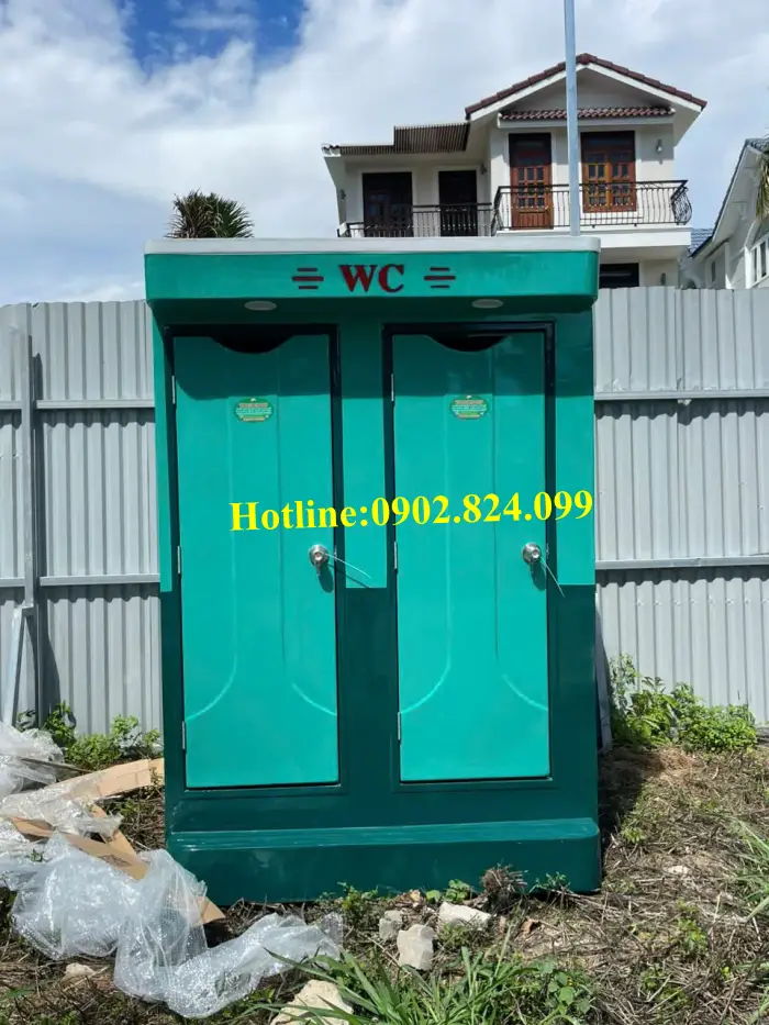 lắp đặt Toilet di động 2 buồng cho Cty Xây Dựng M.A tại Kiên Giang