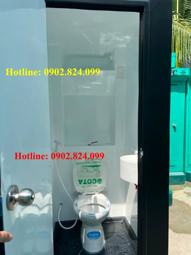 lắp đặt nhà vệ sinh lưu động và bể phốt composite tại Vsip 1 Bình dương