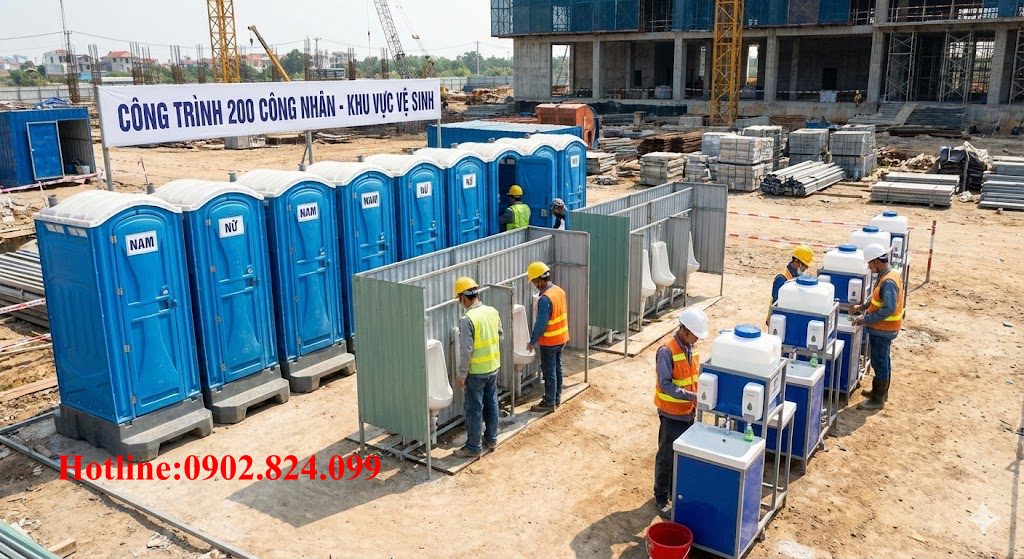 tỷ lệ nhà vệ sinh cho công nhân