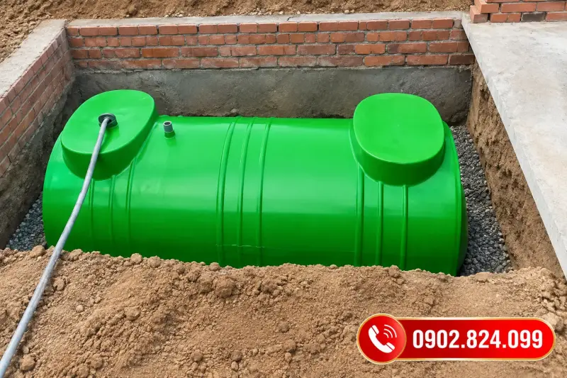 Vị trí đặt bể phốt trong nhà