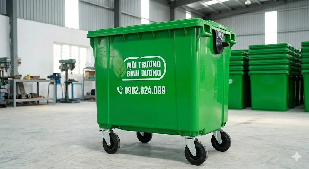 xe gom rac 660 lit chung cu