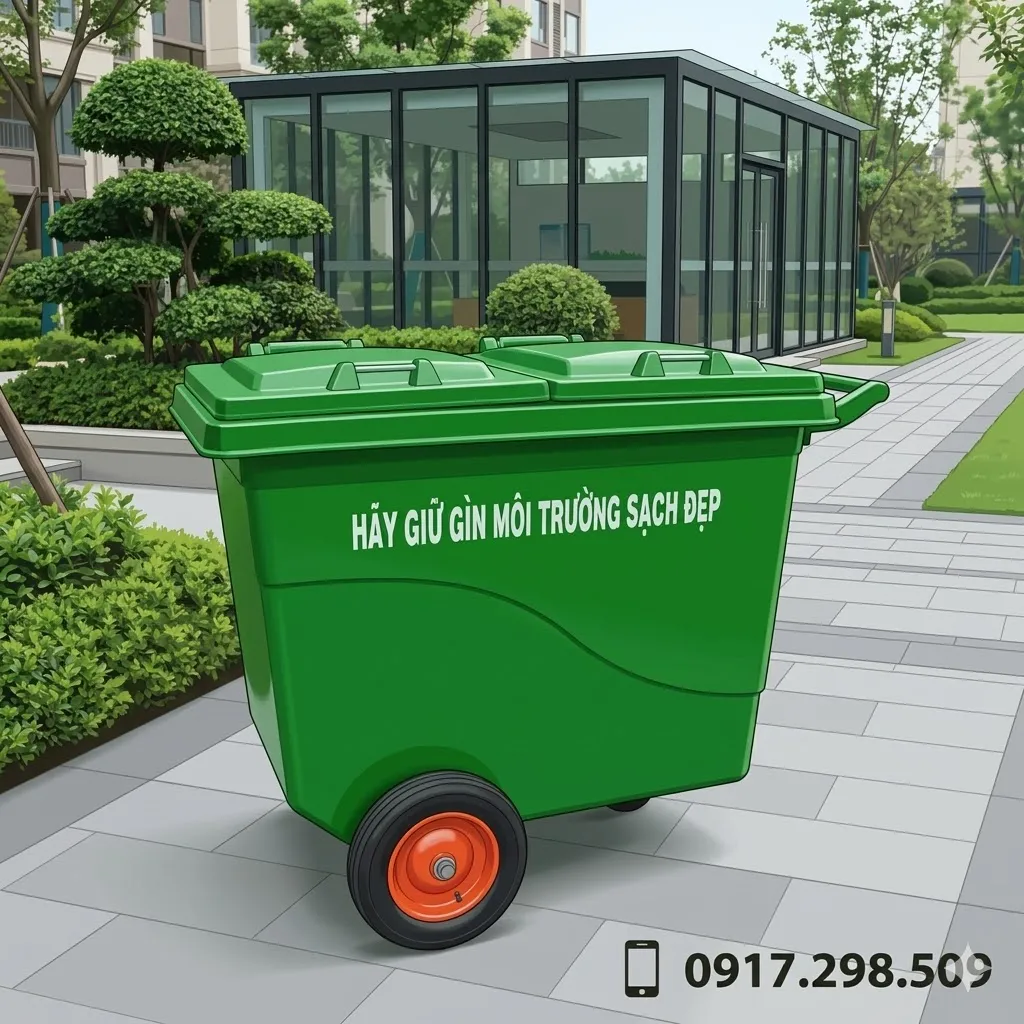 xe thu gom rac 660l tp hcm