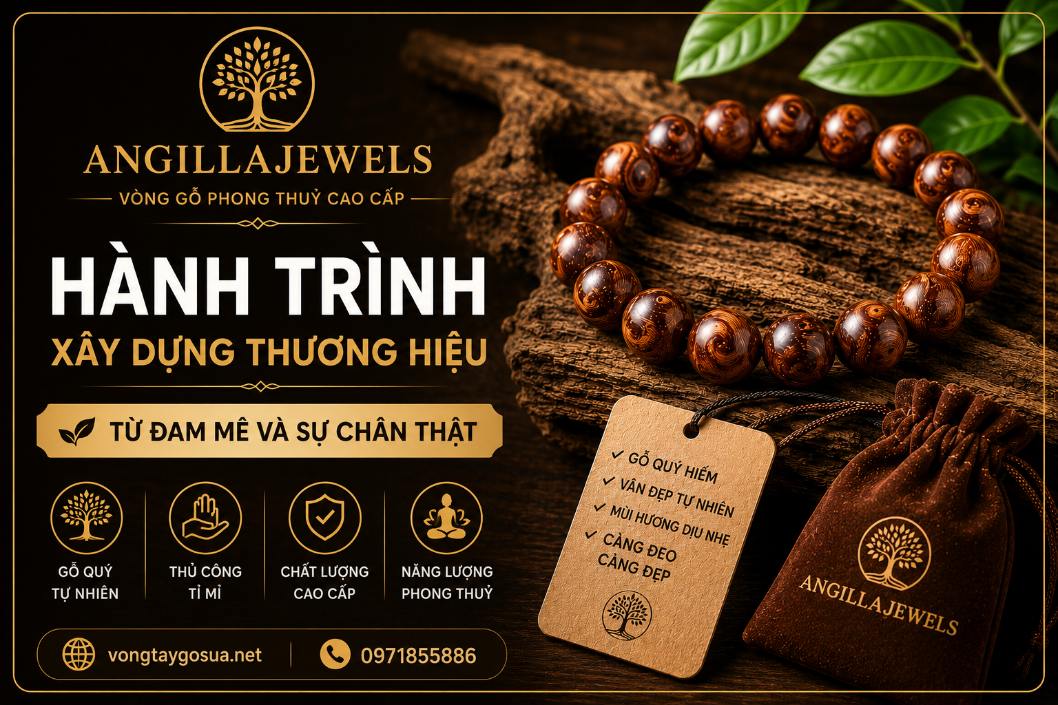 AngillaJewels – Hành trình xây dựng thương hiệu vòng gỗ phong thủy cao cấ