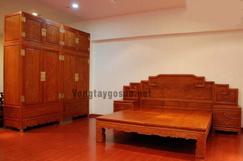 Giường tủ gỗ sưa