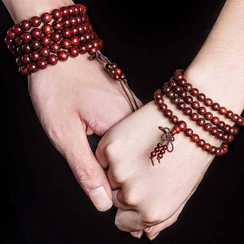 Tiểu diệp tử đàn ấn độ 6mm và 8mm x 108 hạt sao kín