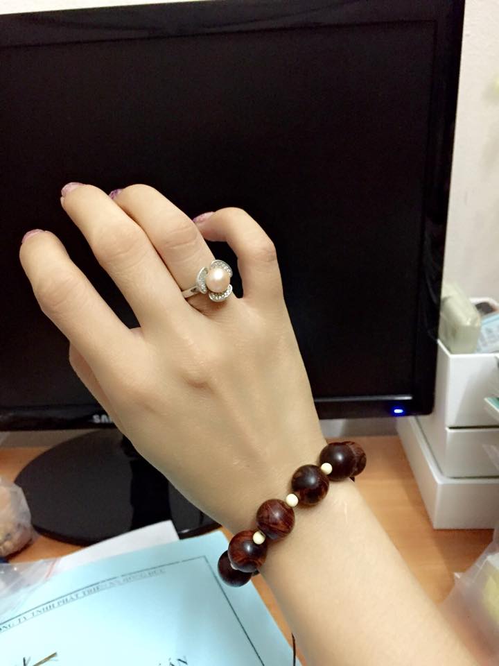Vòng tay gỗ sưa mix ngà