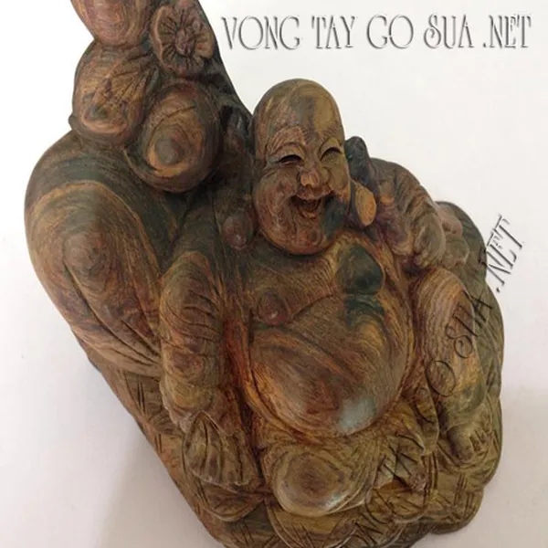 Tượng di lạc để xe oto sưa đỏ DL01