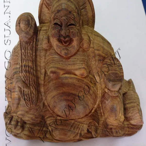 Tượng di lạc để xe oto sưa đỏ DL03