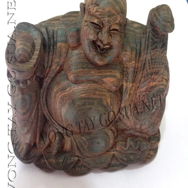 Tượng di lạc để xe oto sưa đỏ DL06