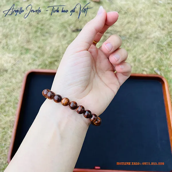 VÒNG TAY GỖ SƯA ĐỎ 8MM X 21 HẠT
