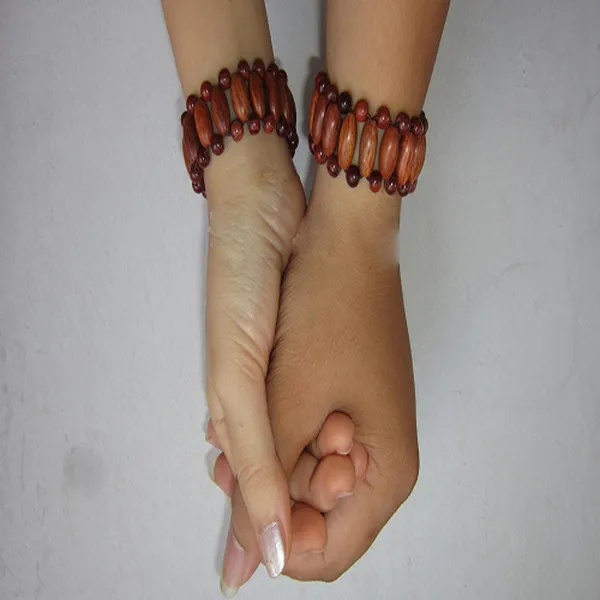 Vòng tay sưa đỏ hạt xoan dây đồng hồ đôi KM04