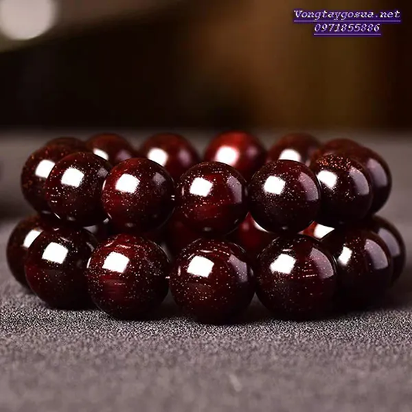 Vòng tiểu diệp tử đàn ấn độ 20mm x 12 hạt